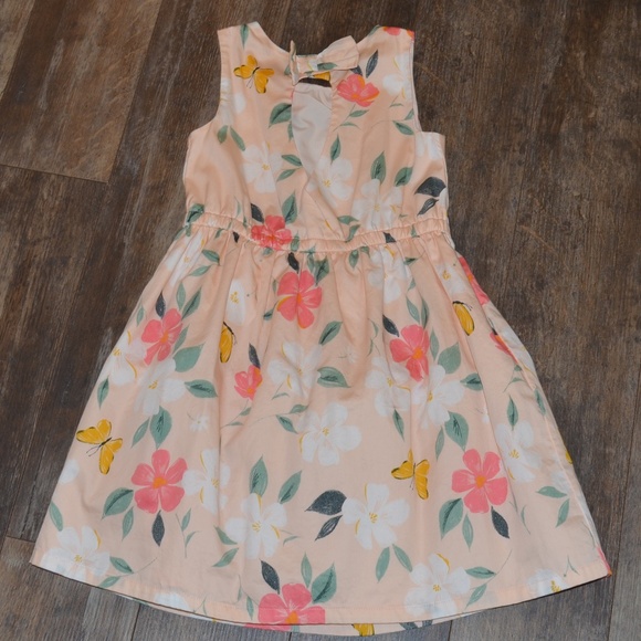 Carter's Peach Dress w/Buttflies - Picture 5 of 7